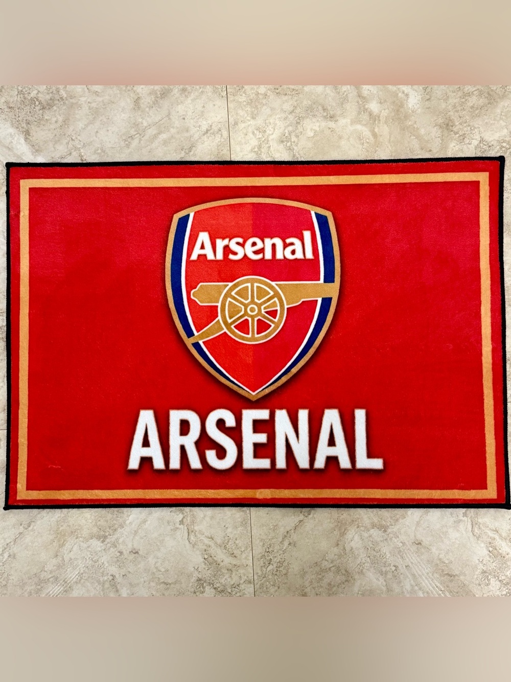 Arsenal FC 32x22 Soft Fuzzy Football Soccer Rug